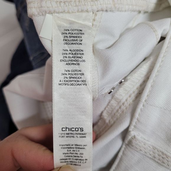 Chico's White Women Jeans - Picture 9 of 9